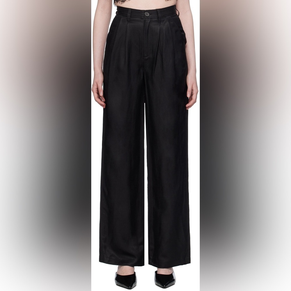ANINE BING Black Carrie Trousers NWOT 34